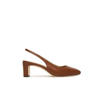 Pantofi  piele naturala - maro