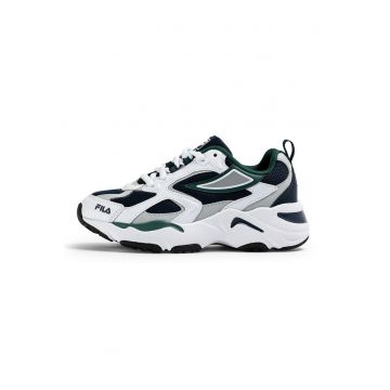 Pantofi sport cu aspect contrastant Ray Tracer - Alb/Gri deschis/Verde englez/Bleumarin