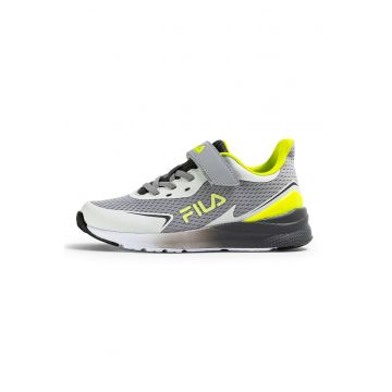 Pantofi sport de plasa cu velcro Crusher V - Gri deschis/Verde lime
