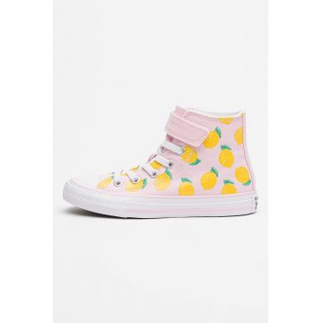 Pantofi sport inalti Taylor cu model - Galben/Roz pastel