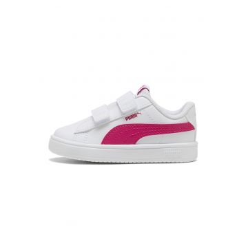 Pantofi sport Rickie de piele ecologica cu velcro - Rosu/Alb murdar