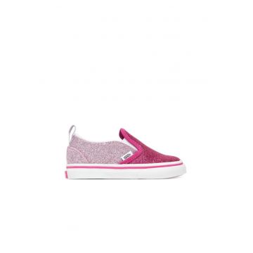 Tenisi copii -  croiala Slip-On - culoare roz - tesatura textila