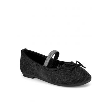 Balerini copii -  fete - negru - tesatura textil