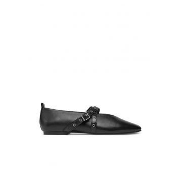 Balerini dama -  piele naturala - negru