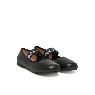 Balerini de dama  piele naturala - negru