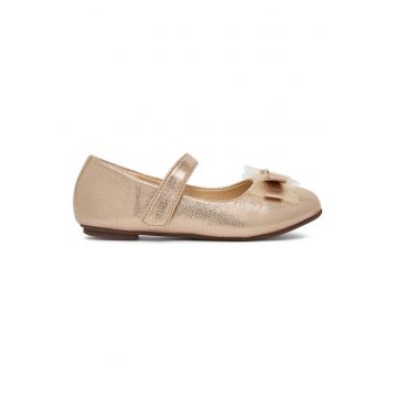 Balerini fete -  aurii - material sintetic - sistem inchidere Velcro