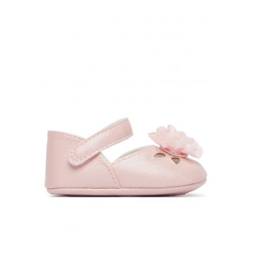Balerini fete -  roz - piele ecologica - sistem inchidere Velcro