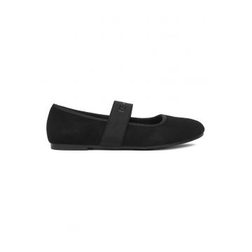 Balerini -  Piele naturala - Negru