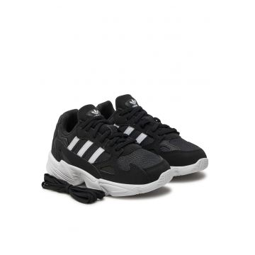 i sport copii - Adidas - Falcon El C - alergare - piele ecologica - Cblack/Ftwwht/Ftwwht