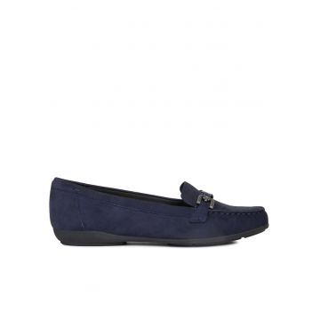 Mocasini dama -  Piele - Albastru - Bleumarin