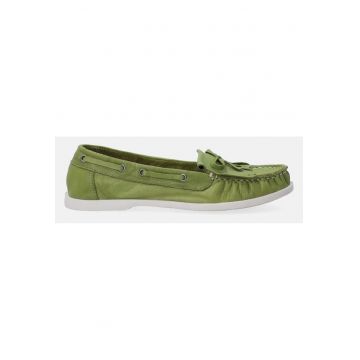 Pantofi boat din piele cu funda