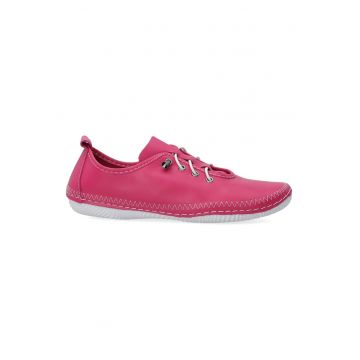 Pantofi casual din piele - cu sireturi elastice