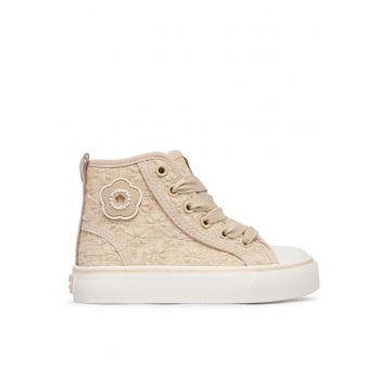 Pantofi copii -  adidasi fete - bej - textil
