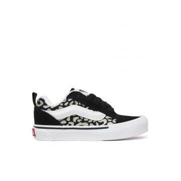 Pantofi copii -  adidasi fete - piele naturala - negru - sistem inchidere Velcro