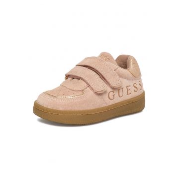 Pantofi copii -  adidasi - piele naturala - roz - inchidere velcro