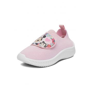 Pantofi copii -  material textil - roz - sistem inchidere velcro