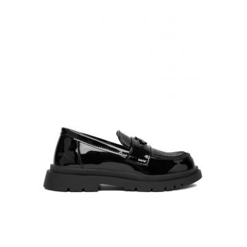 Pantofi copii -  mocasini - piele ecologica - negru