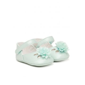 Pantofi copii -  piele ecologica - velcro - verde