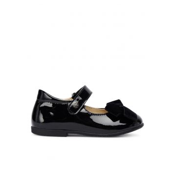 Pantofi copii -  piele naturala - negru - velcro -