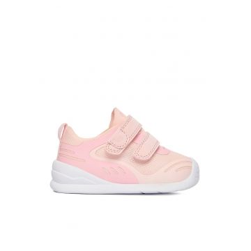 Pantofi copii -  sneakersi - velcro - roz - textil