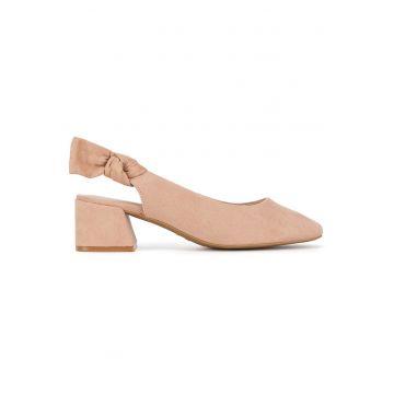 Pantofi dama -  material textil - bej