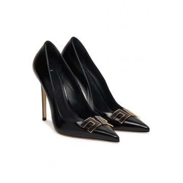 Pantofi dama -  stiletto - negru - piele naturala