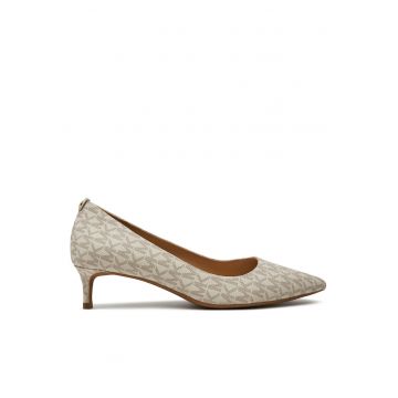 Pantofi dama -  toc - ecologic - vanilie