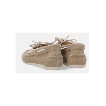 Pantofi de piele intoarsa cu sireturi