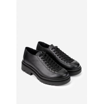Pantofi eleganți din piele naturală pentru femei - Negru