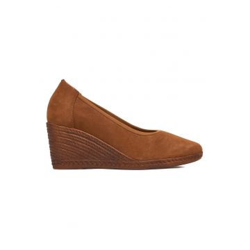 Pantofi femei -  piele naturala - maro
