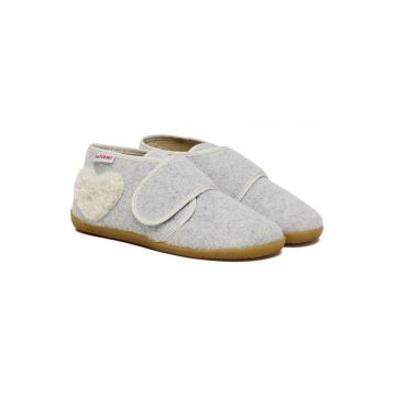 Pantofi Fete -  material textil - gri -