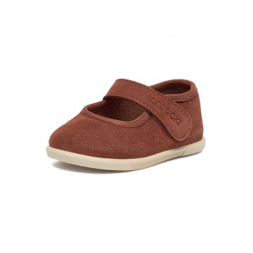 Pantofi pentru copii -  piele naturala - velcro - maro