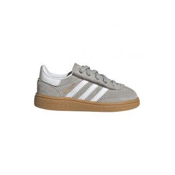 Pantofi Spezial din piele intoarsa pentru handbal - Maro taupe deschis/Alb optic