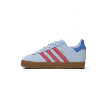 Pantofi sport Gazelle din piele intoarsa si piele - Albastru pastel/Coral/Albastru royal