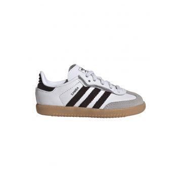 Pantofi sport Samba OG din piele cu garnituri din piele intoarsa - Negru stins/Maro taupe deschis/Alb optic