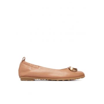 Balerini dama HV263931 -  Piele naturala - Bej