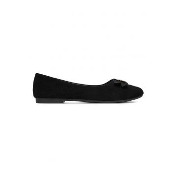 Balerini dama -  Negru - Textil