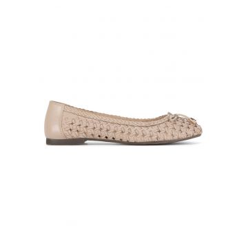 Balerini dama -  piele naturala - bej - design atemporal