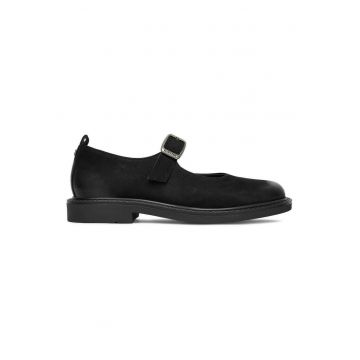 Balerini dama -  Piele naturala - Negru