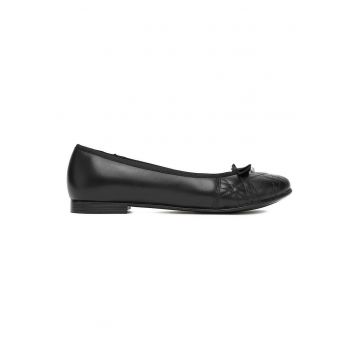 Balerini dama -  piele naturala - negru - design elegant - confortabili -