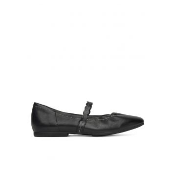 Balerini dama -  piele naturala - negru - eleganta si confort