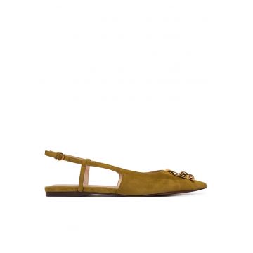 Balerini dama SB2 21 02 01 -  Verde - Piele naturala -