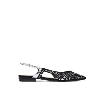 Balerini dama -  textil - negru