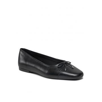 Balerini -  Piele naturala - Negru -