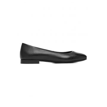 Balerini -  piele naturala - negru -
