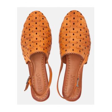Balerini slingback cu perforatii