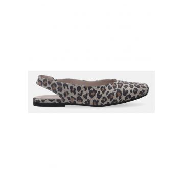 Balerini slingback din piele nabuc
