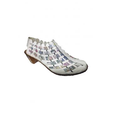 PANTOFI CASUAL DECUPATI DAMA  46778-80 - Alb