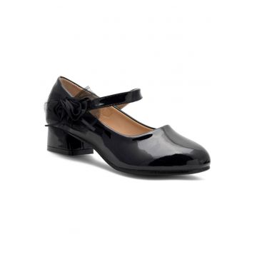 Pantofi copii -  balerini - tocul jos - negru - sintetic -