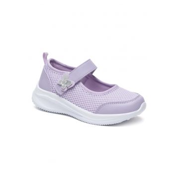 Pantofi copii -  balerini - velcro - mov - textil